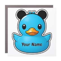Personalisierter Kreuzfahrt-Enten-Magnet Blaues Mä
