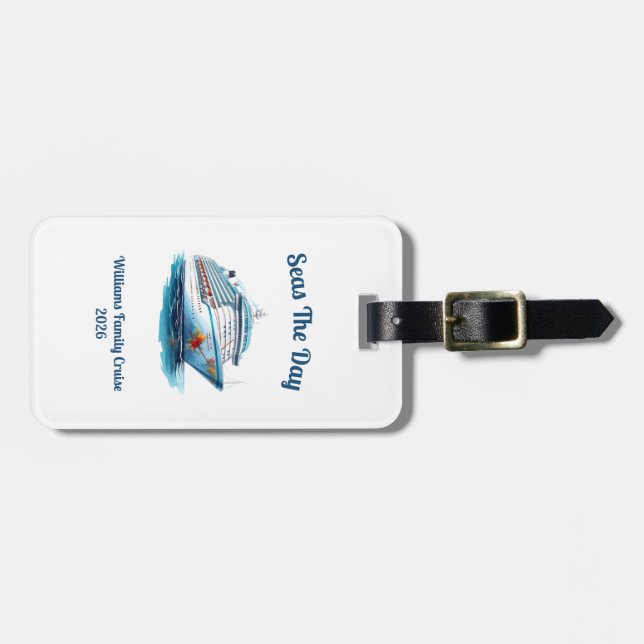 Personalisierter Kreuzfahrt-Türmarker Gepäckanhänger (Vorderseite horizontal)