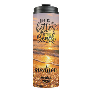 Personalisierter Kreuzfahrt-Urlaub Name Tumbler Ta Thermosbecher