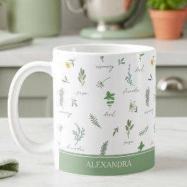 Personalisierter Küchengarten Botanik-Becher Kaffeetasse