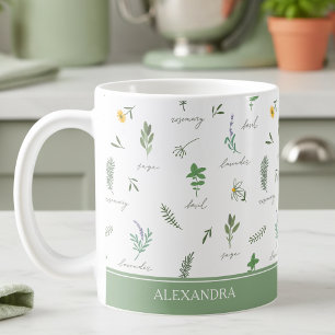 Personalisierter Küchengarten Botanik-Becher Kaffeetasse