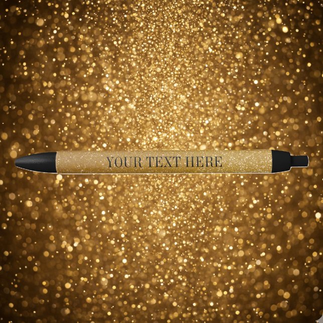 Personalisierter kundenspezifischer luxe Text des Kugelschreiber (Gold glitter print pen)