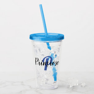 Personalisierter Kunststoffbehälter mit Lid und S Acryltrinkbecher