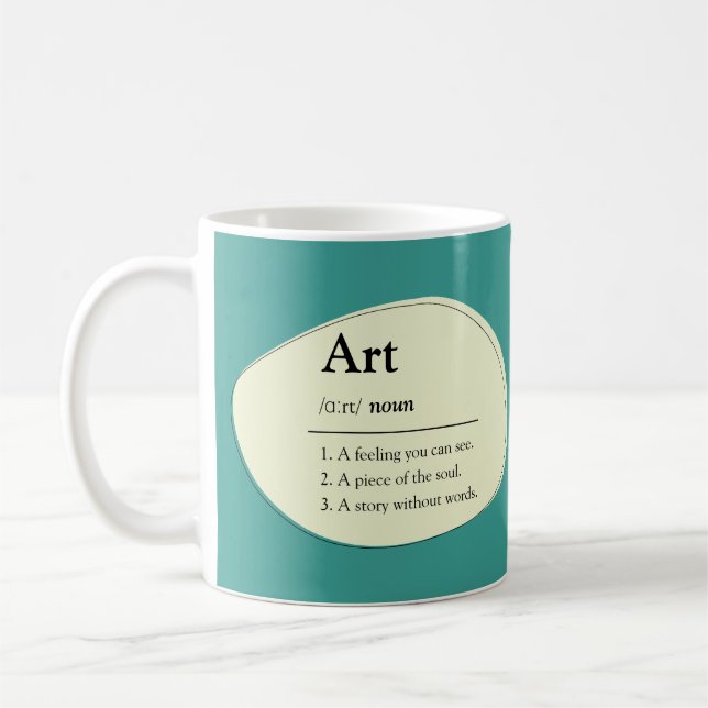 Personalisierter Kunstwörterbuch-Stil-Kaffeebecher Kaffeetasse (Links)
