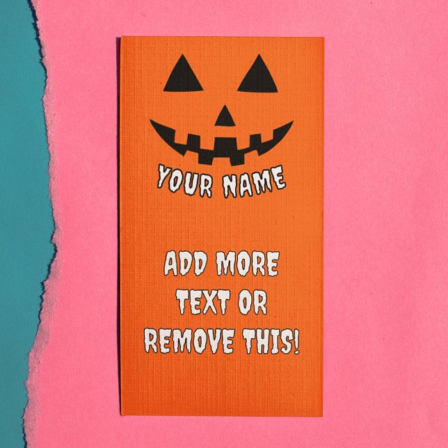 Personalisierter KürbisHalloween Werbekarte (Von Creator hochgeladen)
