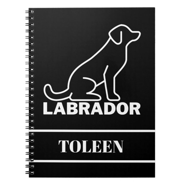 Personalisierter Labrador Hund Notizblock (Vorderseite)