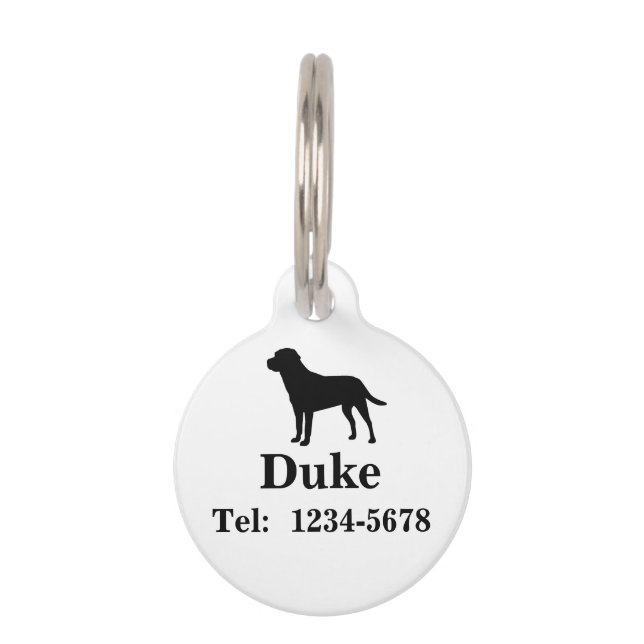 Personalisierter Labrador Hund Tag Haustiermarke (Vorderseite)