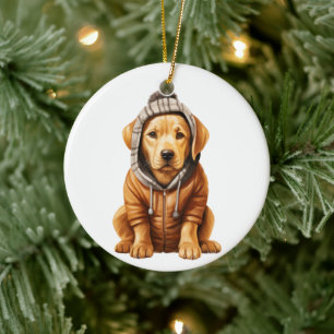 Personalisierter Labrador Retriever Dog Art Keramik Ornament