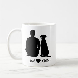 Personalisierter Labrador Retriever Hund und männl Kaffeetasse