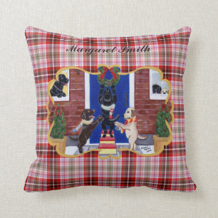 Personalisierter Labrador-Retriever-Weihnachtsspa Kissen