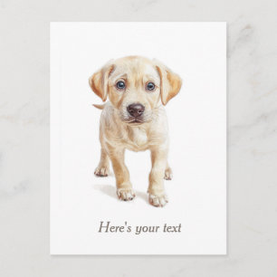 Personalisierter Labrador-Welpe Hund Postkarte