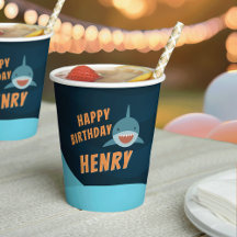 Personalisierter lächelnder Hai Geburtstag