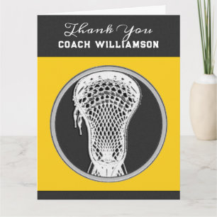 Personalisierter Lacrosse Coach Karte