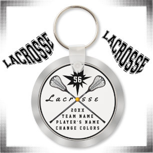Personalisierter Lacrosse-Schlüsselanhänger, Ihr T Schlüsselanhänger