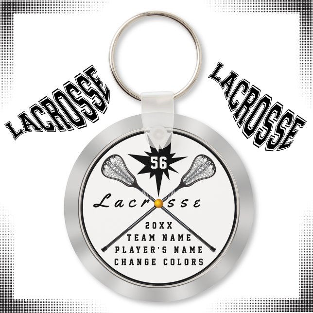 Personalisierter Lacrosse-Schlüsselanhänger, Ihr T Schlüsselanhänger (Lacrosse party favors. Cheap gifts for lacrosse players, lacrosse coach gifts Lacrosse keychains.)