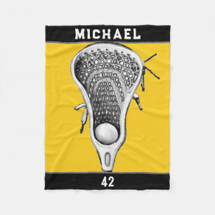 Personalisierter Lacrosse-Spieler Fleecedecke