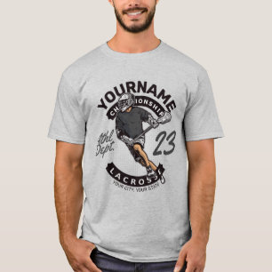 Personalisierter Lacrosse-Spieler Sports Team Angr T-Shirt