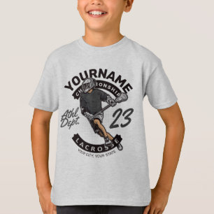 Personalisierter Lacrosse-Spieler Sports Team Angr T-Shirt