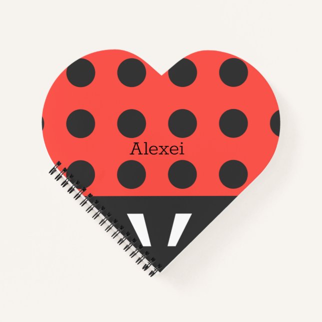 Personalisierter Lady Bug Notizbuch (Vorderseite)