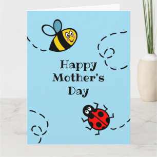 Personalisierter Ladybird + Muttertag der Hummeln Karte