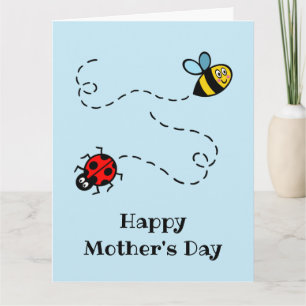 Personalisierter Ladybird + Muttertag der Hummeln Karte