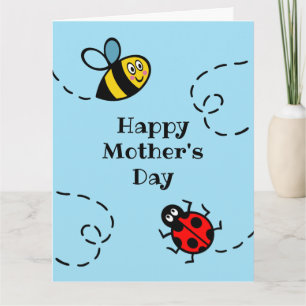 Personalisierter Ladybird + Muttertagswagen Karte