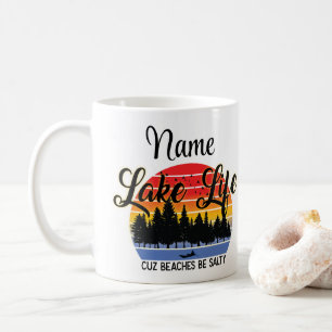Personalisierter Lake Life Design Coffee Tasse Cup
