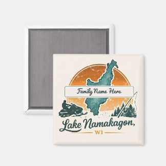 Personalisierter Lake Namakagon, WI Magnet