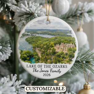 Personalisierter Lake of the Ozarks, Maßgeschneide Keramik Ornament