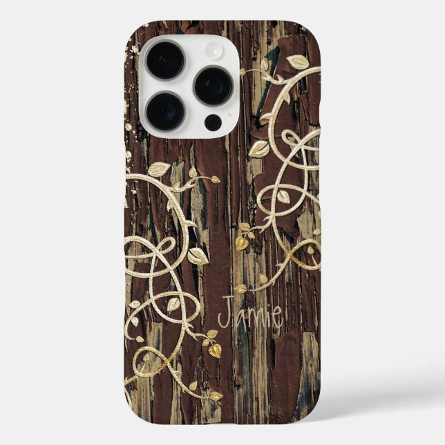 Personalisierter Landchic aus altem Holz Case-Mate iPhone Hülle (Rückseite)