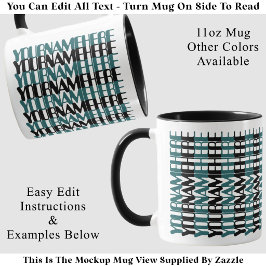 Personalisierter langer benutzerdefinierter Name T Tasse