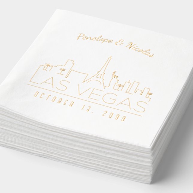 Personalisierter Las Vegas Napkins Goldschmied Servietten Mit Folie (Ausschnitt)