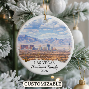 Personalisierter Las Vegas-Schmuck, Maßgeschneider Keramik Ornament