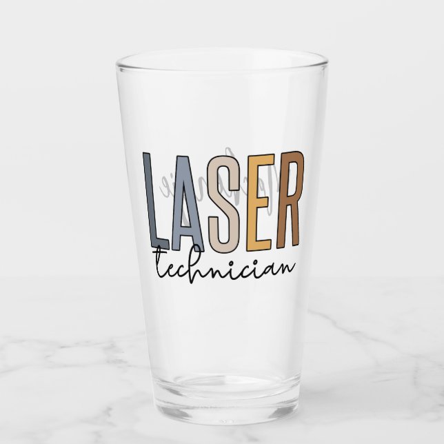 Personalisierter Lasertechniker | Laser Tech Glas (Vorderseite)