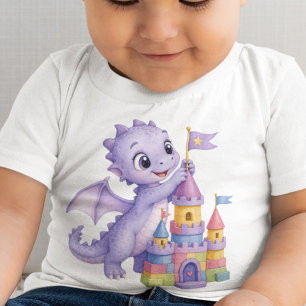 Personalisierter Lavendel-Baby-Drache-Making-Toy-S Baby T-shirt