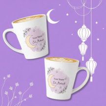 Personalisierter Lavendel-Eid-Mubarak-Kaffeebecher
