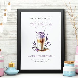 Personalisierter Lavendel-Kaffee Geburtstag Willko Poster