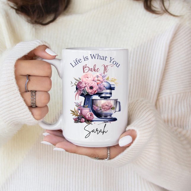 Personalisierter Lebensbecher ist, was du daraus m Kaffeetasse (Personalized Life is What You Bake It coffee mug. )