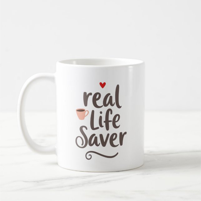Personalisierter Lebensretter Kaffeetasse (Links)