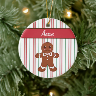 Personalisierter Lebkuchenjunge-Schmuck Keramik Ornament