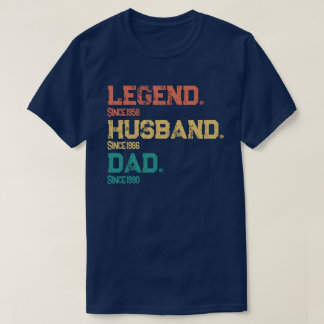 Personalisierter Legend Husband Vater - Benutzerde T-Shirt