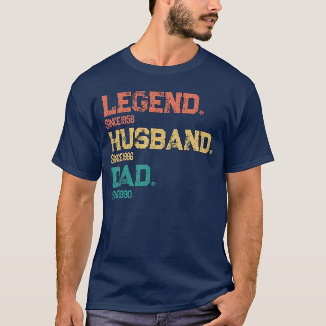 Personalisierter Legend Husband Vater - Benutzerde T-Shirt (Vorderseite)