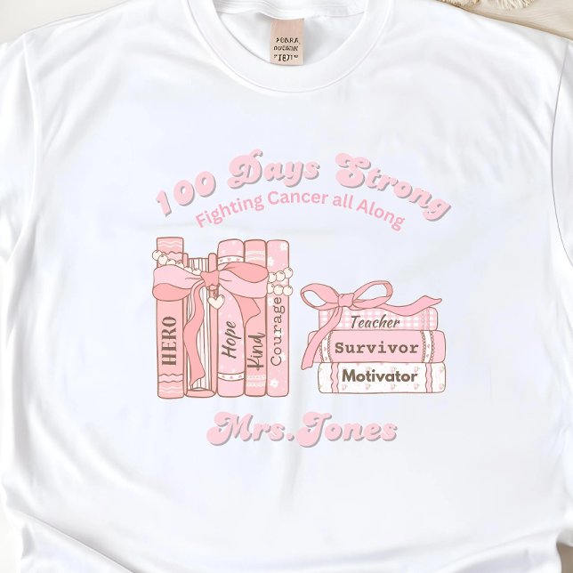 Personalisierter Lehrer 100 Tage Schulkrebs T-Shirt (Von Creator hochgeladen)