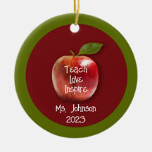 Personalisierter Lehrer Apple "Teach Liebe Inspiri