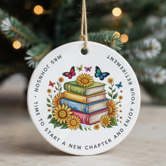 Personalisierter Lehrer - Bibliothekare Alterung Keramik Ornament