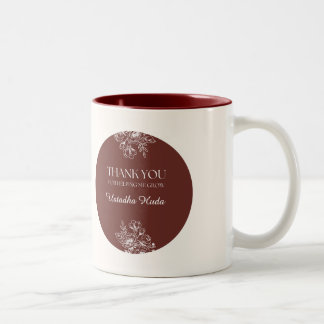 Personalisierter Lehrer-Dankeschön-Becher | Danke  Zweifarbige Tasse