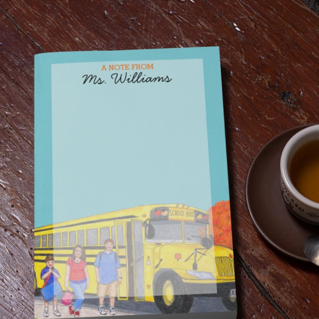 Personalisierter Lehrer für den Schulbus Post-it Klebezettel (Von Creator hochgeladen)