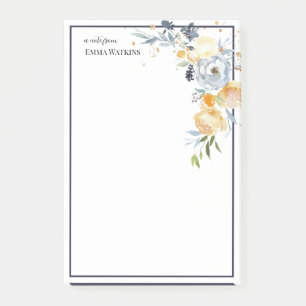 Personalisierter Lehrer grenzt an die Rose Wasserf Post-it Klebezettel