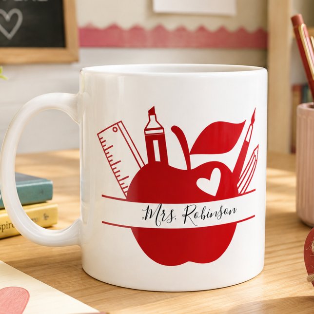 Personalisierter Lehrer  Kaffeetasse (Personalized school teacher coffee mug)