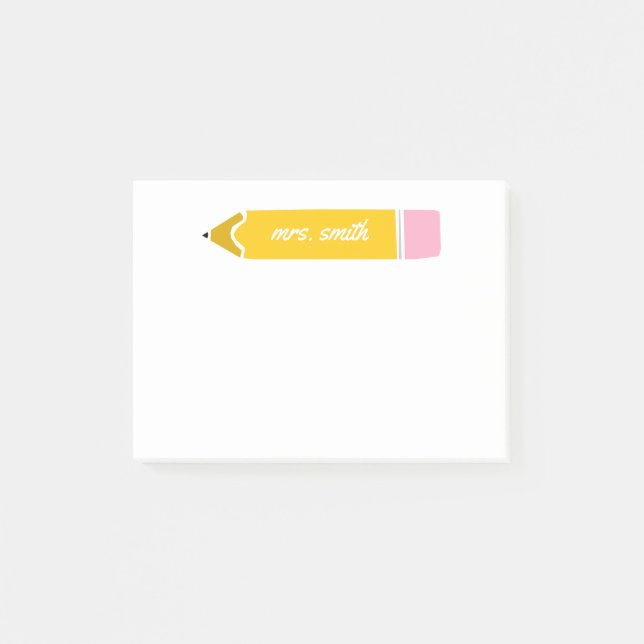 Personalisierter Lehrer Nachhinweise Post-it Klebezettel (Vorderseite)